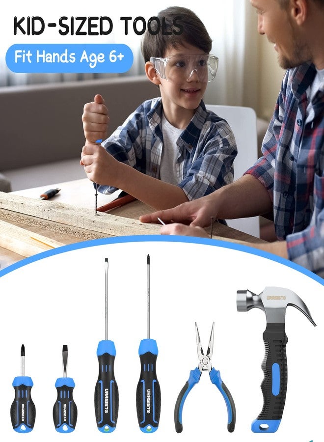 URASISTO 18-Piece Kids Tool Set with Tool Storage Bag, Junior Real Hand Tool Kit for Boys & Girls, Children Learning Tools for DIY Building and Woodworking, Age 8+ - Image 3